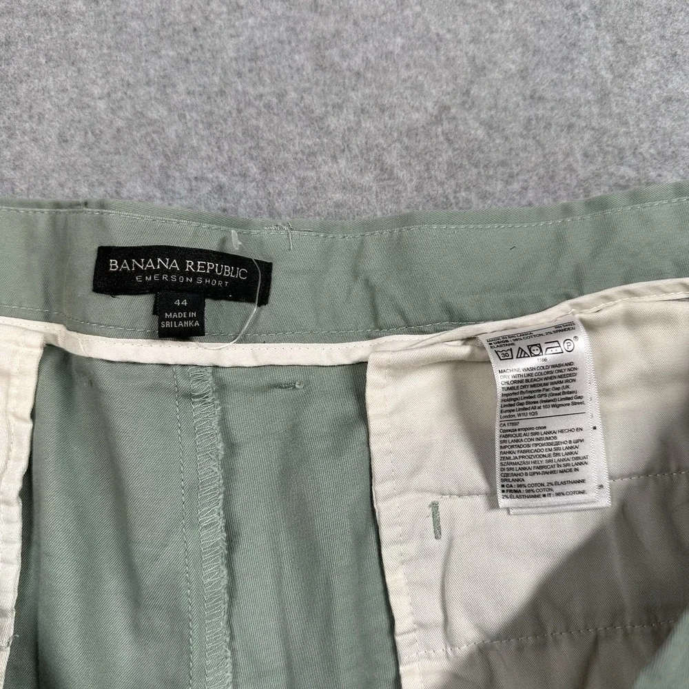 Banana Republic Emerson Shorts 44 Light Green Cotton‎ Stretch Chino Men